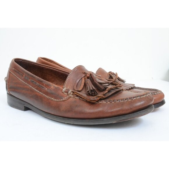 Cole Haan Mens Size 11D Brown Leather Tassles Pinch Loafers Shoes Dress Office main image 9